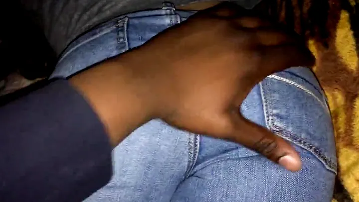 Thick Asian teen with soft bubble butt groped in jeans