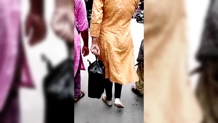 Indian Beautiful Young Girl with very Big Ass Walking