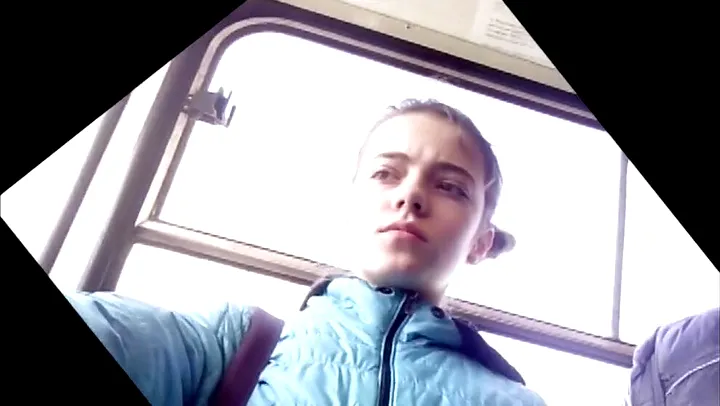 The girl in the bus watching dick