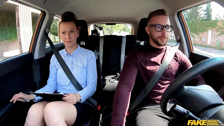 Nicoleta Emilie, the Czech MILF, teaches how to drive with her big tits & mouth
